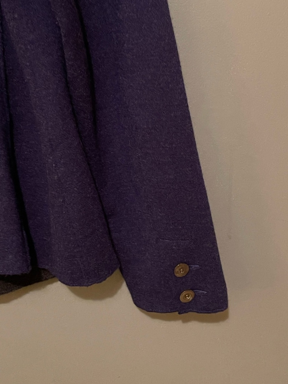 Eileen Fisher Purple 100% Merino Wool Felted Jacket XL Quiet Luxury - Picture 9 of 12